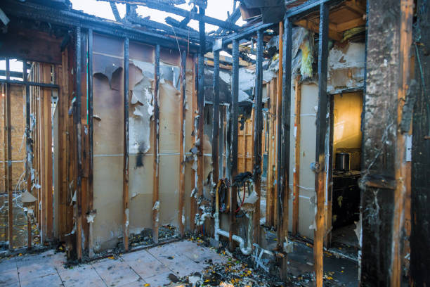 Professional Fire Damage Restoration technician working in Howard Lake, MN